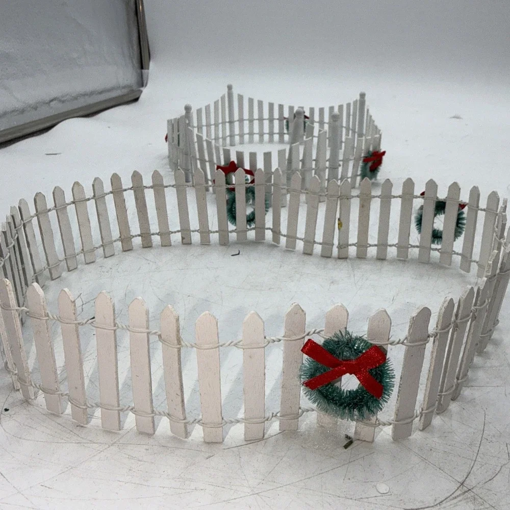 Christmas Village White Picket Fence 52